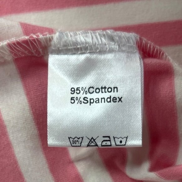 Magical Kingdom Striped Tshirt Womens Pink White Tinkerbell - Picture 8 of 9